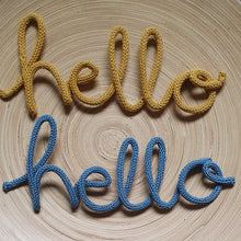 Load image into Gallery viewer, Knitted Words - &quot;hello&quot; - Soft Teal
