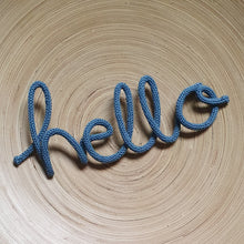 Load image into Gallery viewer, Knitted Words - &quot;hello&quot; - Soft Teal
