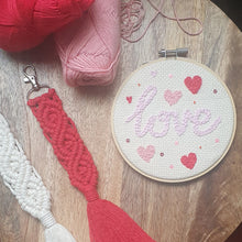Load image into Gallery viewer, Punch needle embroidery hoop &quot;Love&quot;
