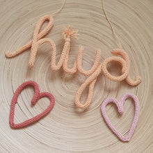 Load image into Gallery viewer, Knitted Words - &quot;hiya&quot; - Pastel Orange
