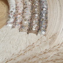 Load image into Gallery viewer, Extra Large Macramé Rainbow - Vintage silks and sequins
