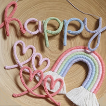 Load image into Gallery viewer, Large Macramé Rainbow - Pastel colours
