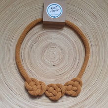 Load image into Gallery viewer, Celtic Heart Triple Knot Necklace - Mustard
