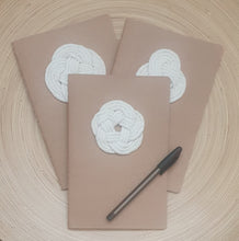 Load image into Gallery viewer, Kraft brown notebook/journal with Turk&#39;s Head Knot - 5 point design
