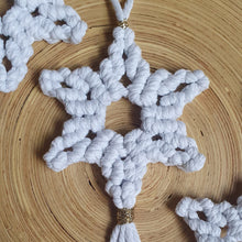 Load image into Gallery viewer, Six Pointed Star Christmas decoration - White
