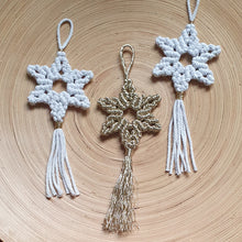 Load image into Gallery viewer, Six Pointed Star Christmas decoration - White
