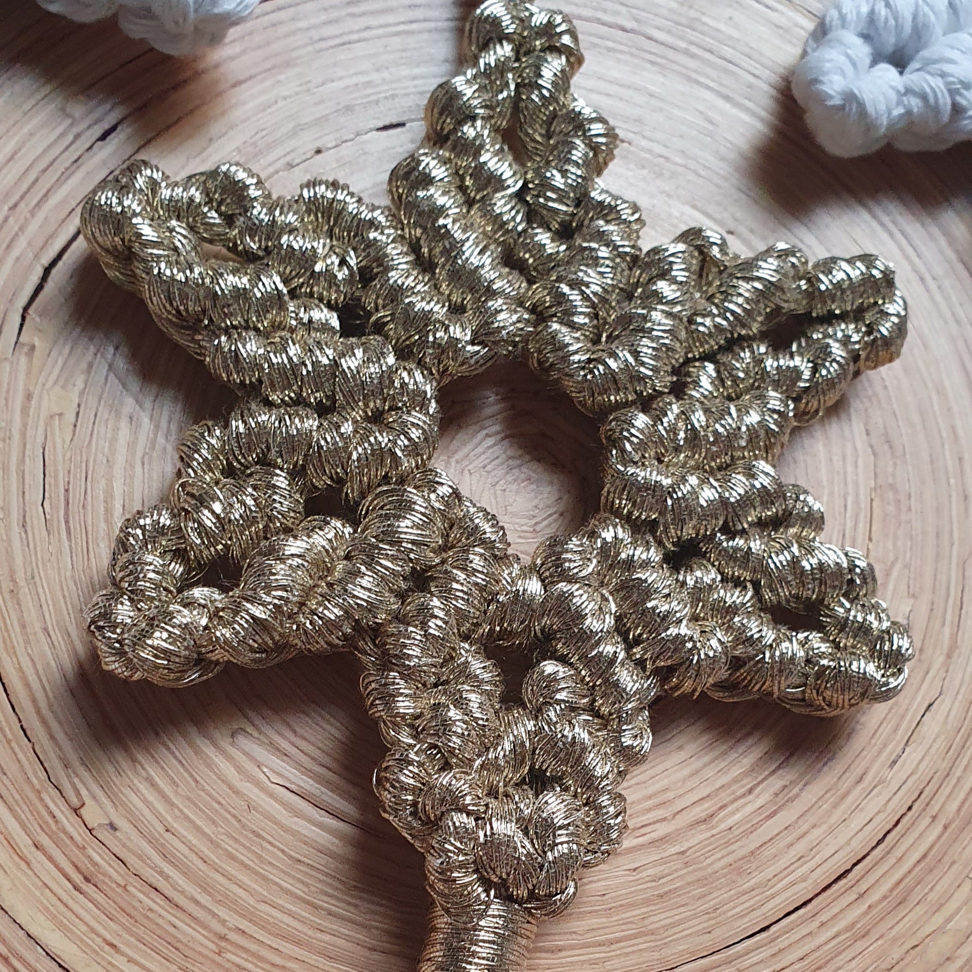 Six Pointed Star Christmas decoration - Gold