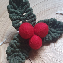 Load image into Gallery viewer, Holly Christmas decoration
