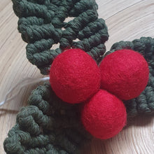 Load image into Gallery viewer, Holly Christmas decoration
