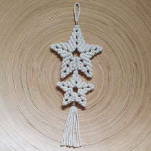 Load image into Gallery viewer, Double Hanging Five Pointed Star Christmas decoration - Natural
