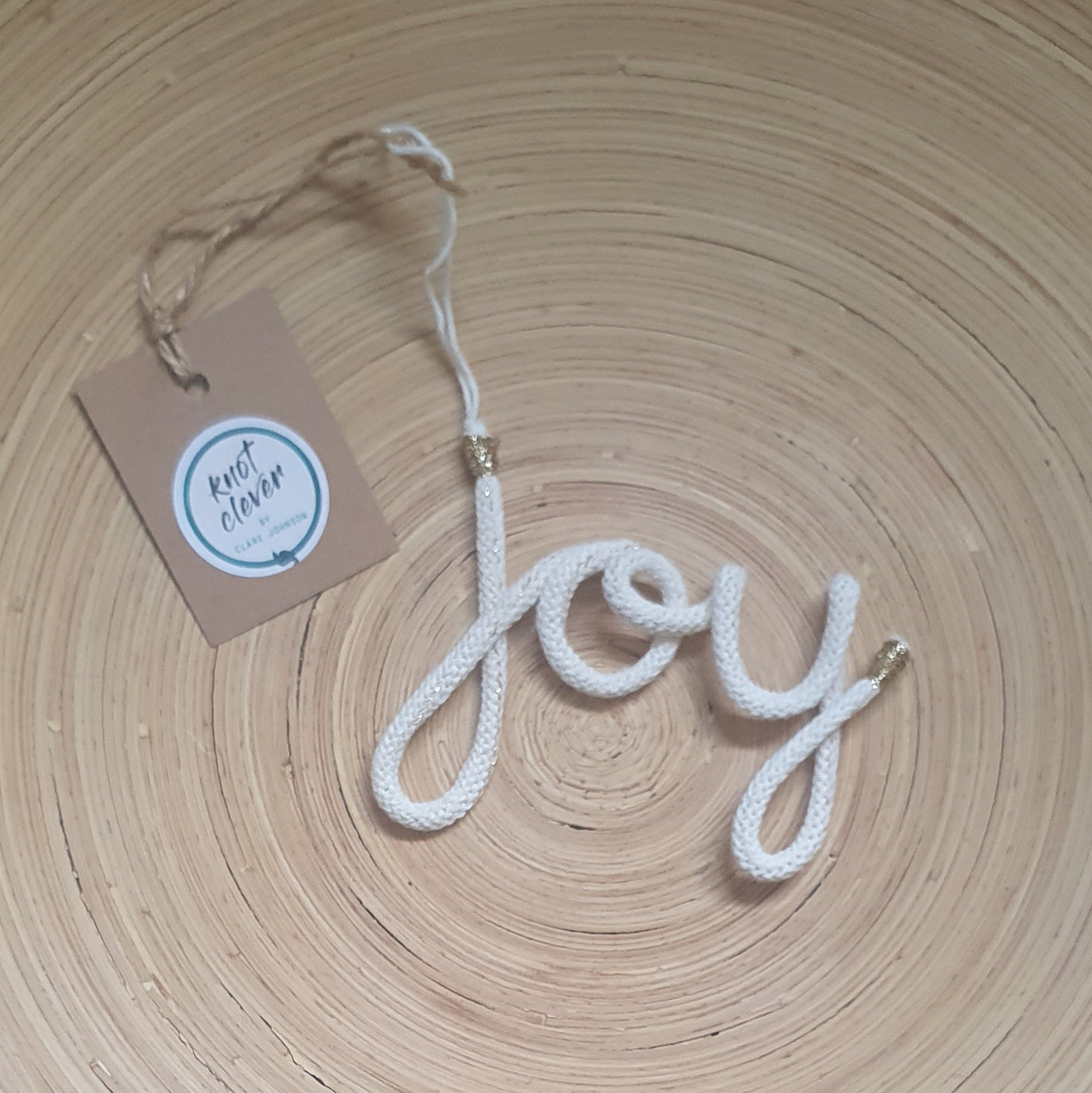 Handmade Cotton and Wire Word - joy