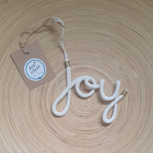 Load image into Gallery viewer, Handmade Cotton and Wire Word - joy
