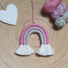 Load image into Gallery viewer, Mini Macramé Rainbow - Dusky Pink/Mauve/Eucalyptus
