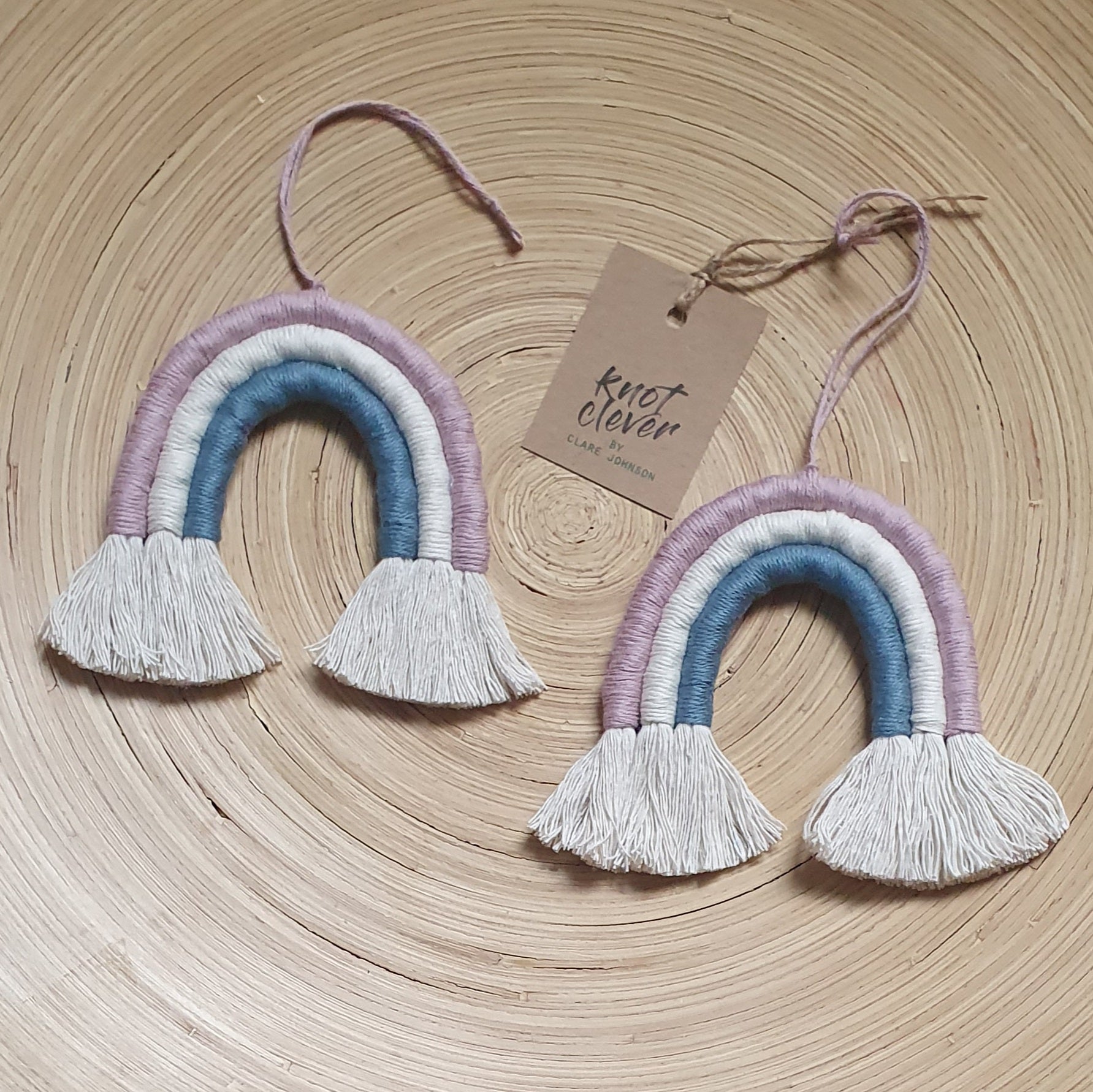Mini Macramé Rainbow - Mauve/Teal