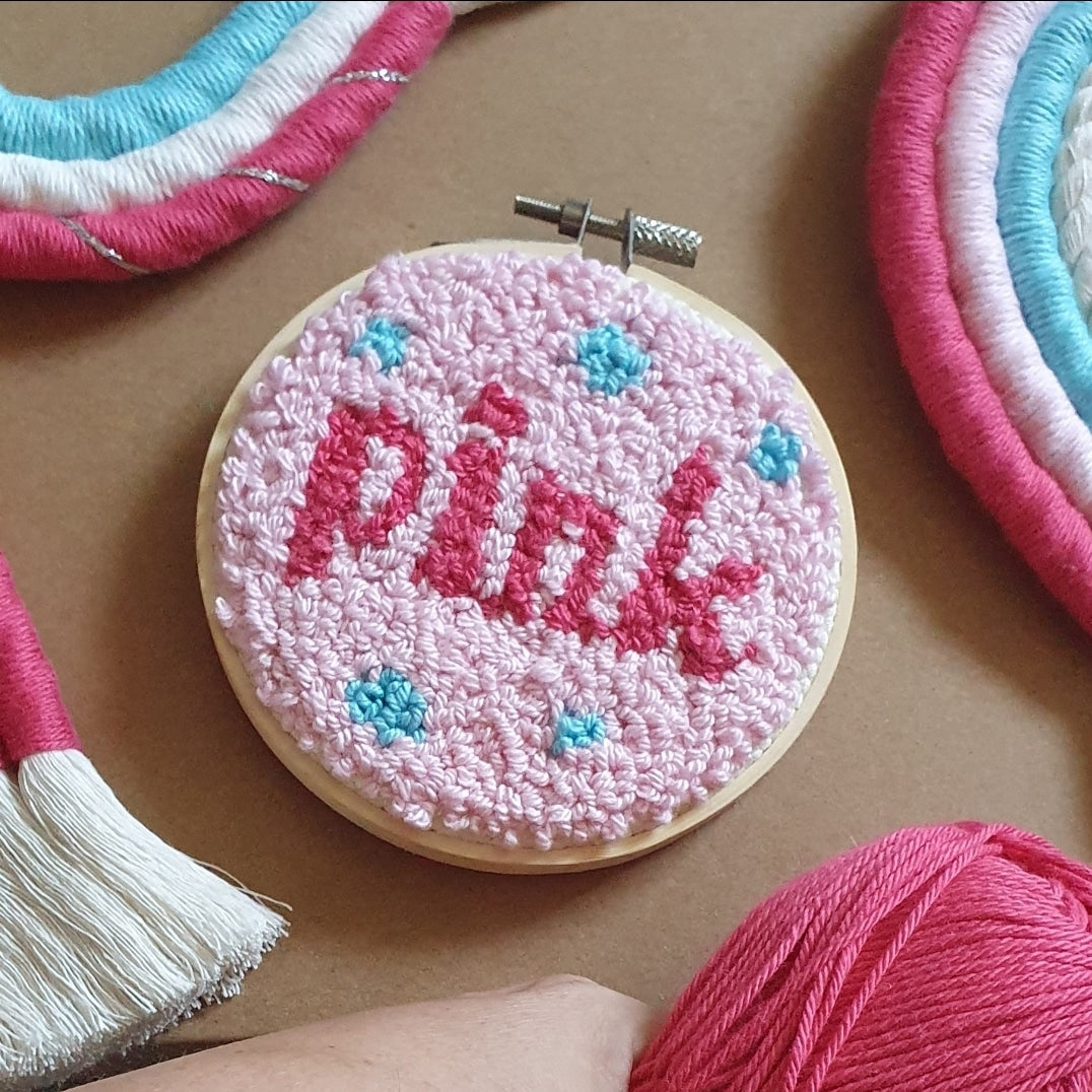 Punch needle embroidery hoop 