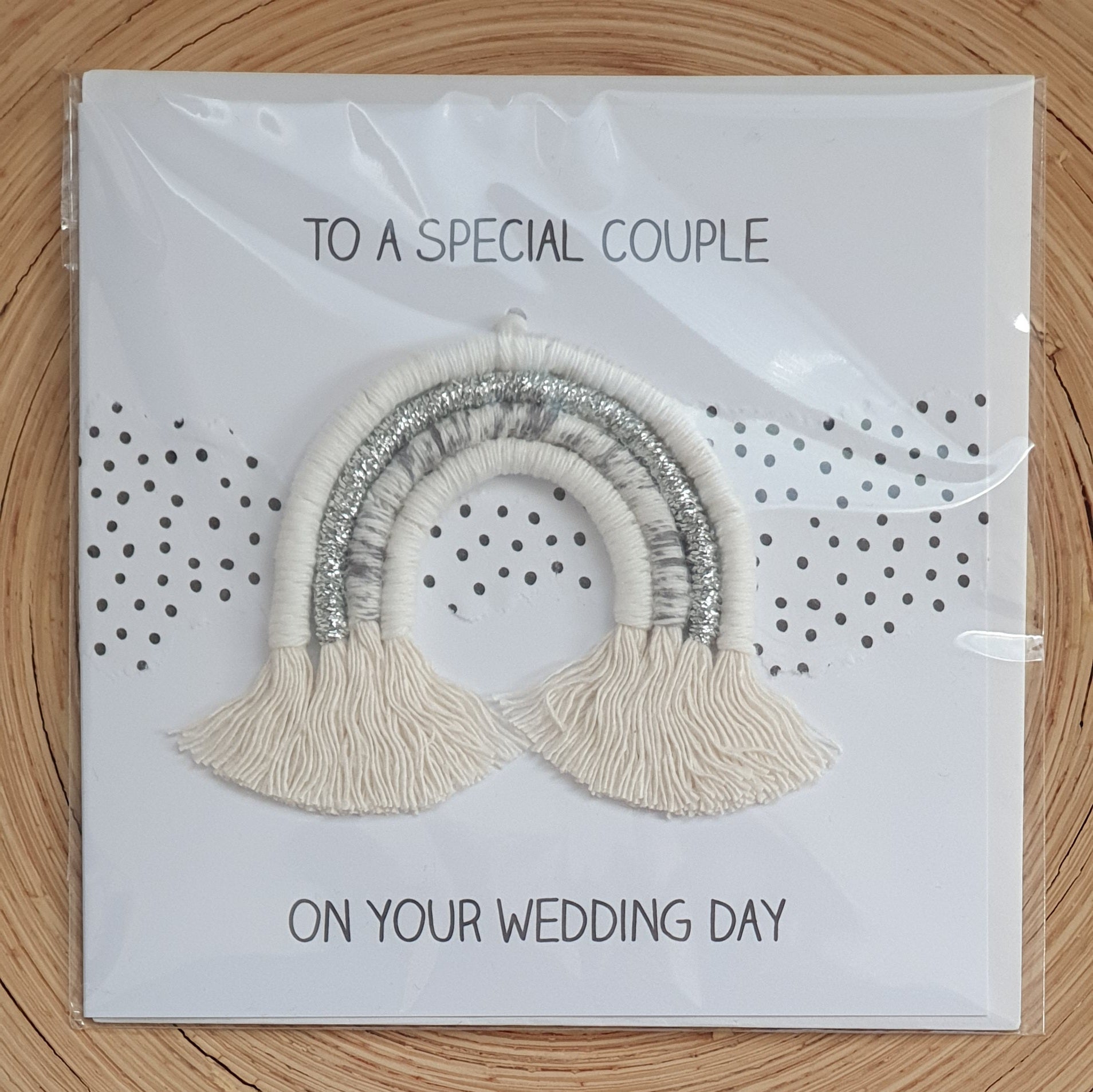 Wedding Card with Miniature Rainbow - Silver