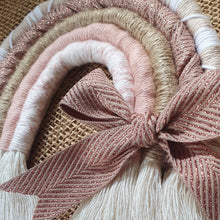 Load image into Gallery viewer, Ltd Ed. Medium Macramé Rainbow - Rose Gold and Pink tones
