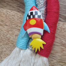 Load image into Gallery viewer, Mini Macramé Rainbow - Rocket Charm Limited Edition
