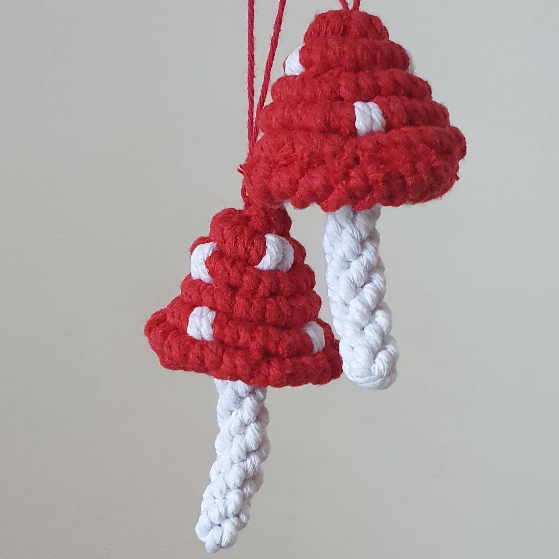 Handmade Macrame Toadstool tree decoration