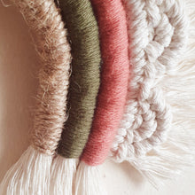 Load image into Gallery viewer, Ltd Ed. Small Macramé Rainbow with scallop frill - Rust
