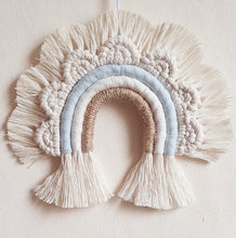 Load image into Gallery viewer, Ltd Ed. Small Macramé Rainbow with scallop frill - Blue
