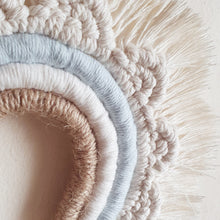 Load image into Gallery viewer, Ltd Ed. Small Macramé Rainbow with scallop frill - Blue
