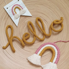 Load image into Gallery viewer, Mini Macramé Rainbow - Dusky Pink/Mustard
