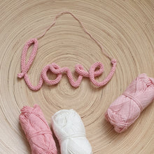Load image into Gallery viewer, Knitted Words - &quot;love&quot; - Mid Pink

