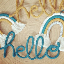 Load image into Gallery viewer, Knitted Words - &quot;hello&quot; - Mustard
