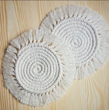 Load image into Gallery viewer, Twin pack of natural drinks coasters
